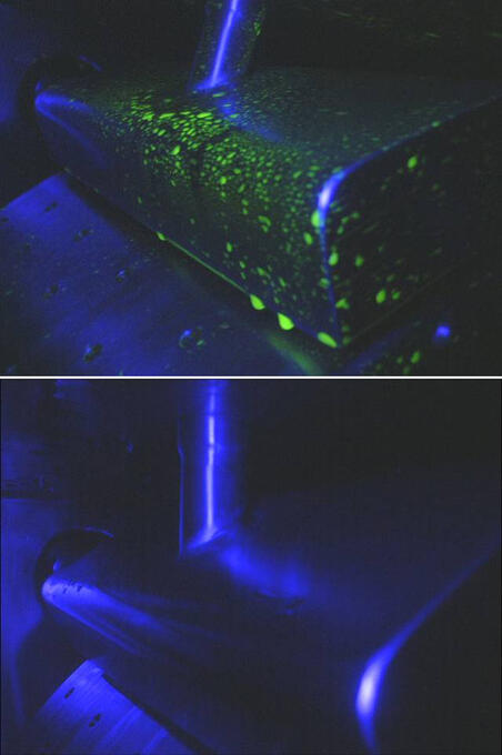 Riboflavin test - before and after CIP