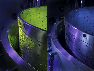 核黄素测试 — CIP 之前和之后